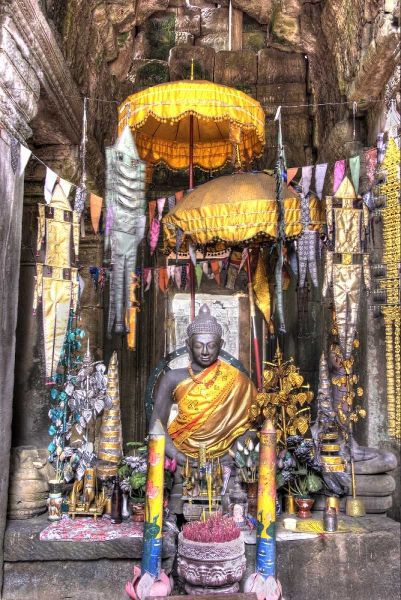 Altar inside a temple, Angkor Wat, Cambodia